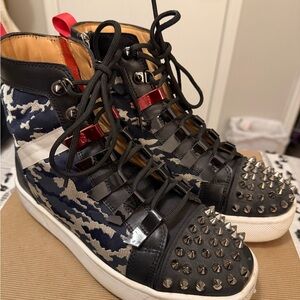 Louboutin studded high top sneakers sz 41